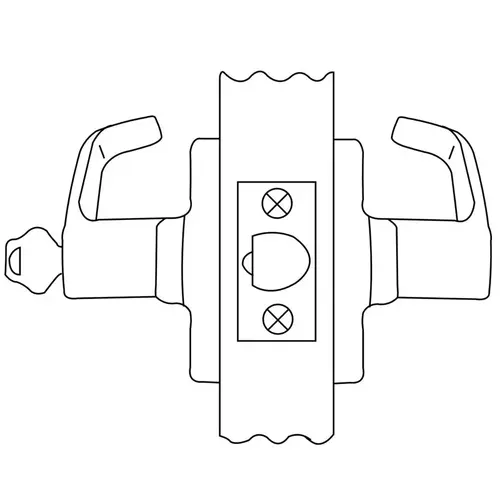 Cylindrical Lock Bright Chrome