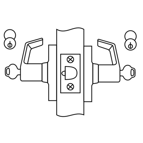 Cylindrical Lock Satin Chrome