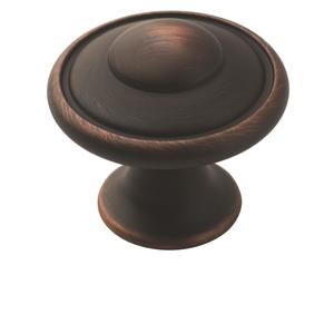 Pack of 10 1-3/16" (30 mm) Diameter Allison Value Cabinet Knob Oil Rubbed Bronze Finish
