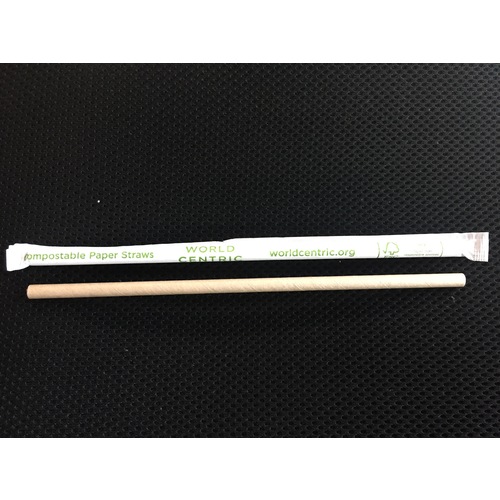 WORLD CENTRIC ST-PA-8W-K STRAWS PAPER WRAPPED COMPOSTABLE