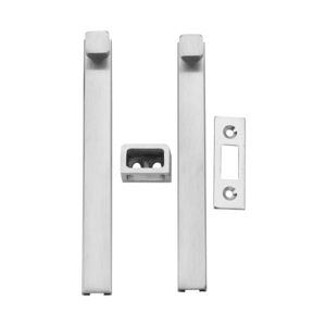 8" Steel Bottom Bolt with Universal and Mortise Strikes Satin Chrome Finish