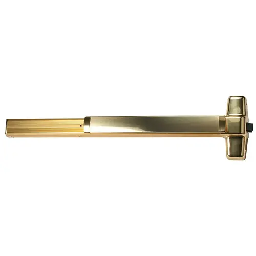 3' Rim Grooved Case Exit Device with Request to Exit 606 Satin Brass Finish