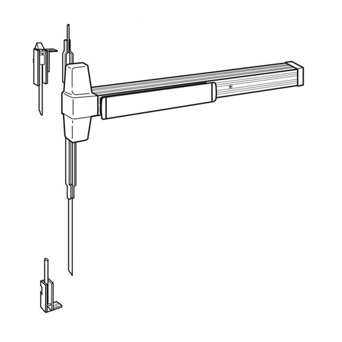 Exit Device Satin Aluminum Clear Anodized