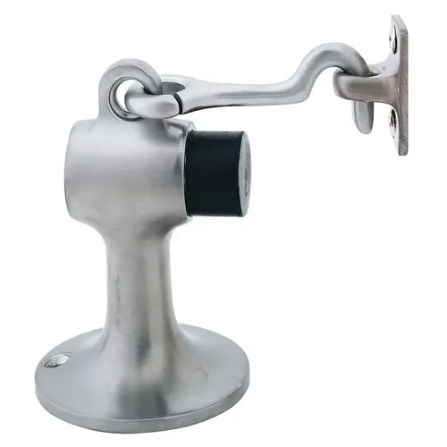 FS450 Floor Stop/Manual Holder - Drywall/Wood, Satin Chrome