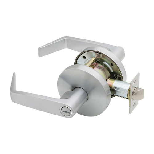 W Series Privacy Dane Lever Lock with 30206 Latch 30148 Strike Satin Chrome Finish