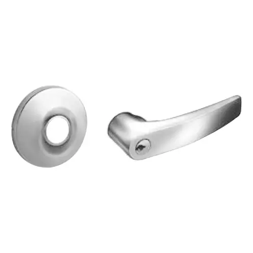 Classroom Security Double Cylinder Lever Lock Grade 1 with B Lever and G Rose with ASA Strike Less Cylinder Satin Chrome Finish