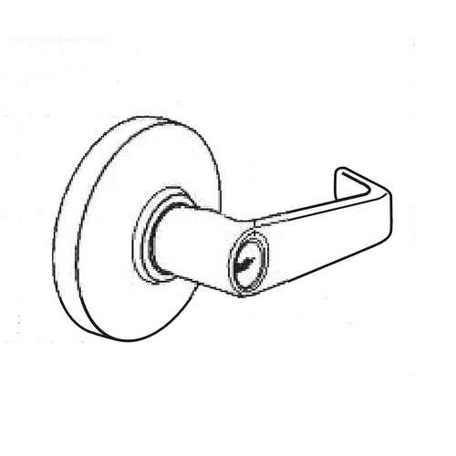 GL Series Cylindrical Lever Lock, Satin Chrome