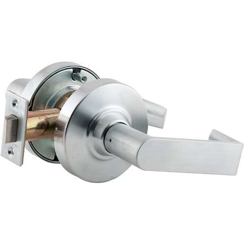 Grade 1 Passage Latch, Rhodes Lever, Non-Keyed, Extended Equally for 3 In. Door, Satin Chrome Finish, Non-handed Satin Chrome