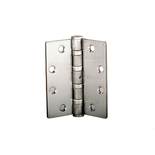 Stanley Security FBB168 4-1/2X4-1/2 26D Five Knuckle Ball Bearing Architectural Hinge, Steel Full Mortise, Heavy Weight, 4-1/2 In. by 4-1/2 In., Square Corner, Satin Chrome