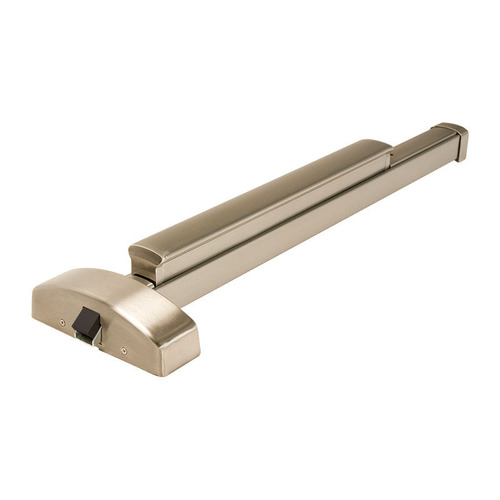 48" Surface Vertical Rod Exit Device, Exit Only, Cover Plate Prep, 4' Device, Satin Brass