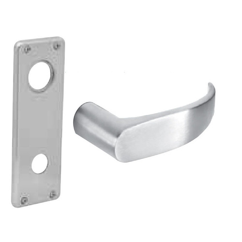 Privacy Deadbolt Controlled by Turn Only Mortise Lock with P Lever and WT Escutcheon Satin Chrome Finish