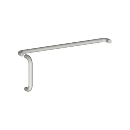 33" Door Pulls, Push and Pull Plates Satin Aluminum Clear Anodized