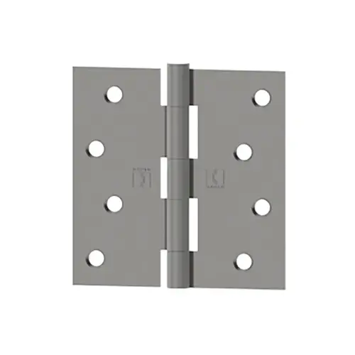 Full Mortise Plain Bearing Residential Hinge, 4" x 4", Steel, 5 Knuckle, Bright Nickel Plated Clear Coated