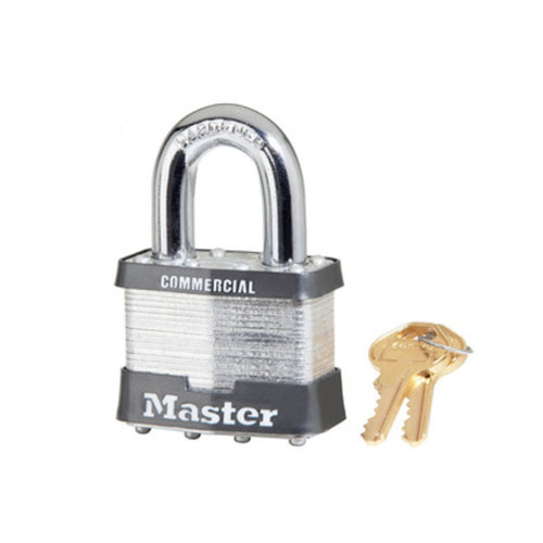 Set-Your-Own 4-Digit Combination, 2 In. Wide Solid Brass Case, 1 In. Tall, 5/16 In. Diameter Hardened Steel Shackle, Optional Key Override