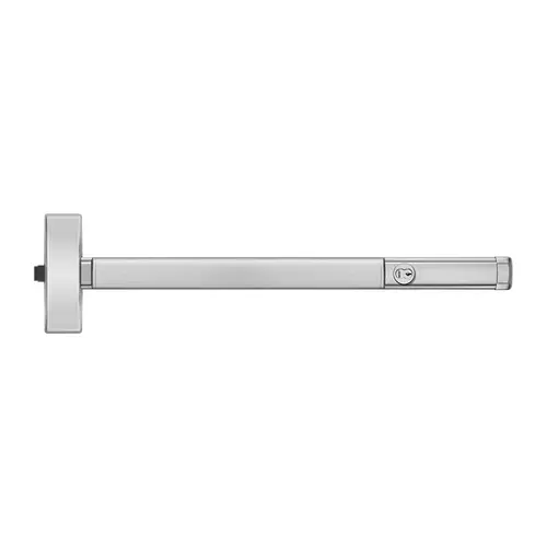 36" Surface Vertical Rod Exit Device, Exit Only, Dummy Trim Prep, 3' Device, Satin Aluminum Clear Anodized