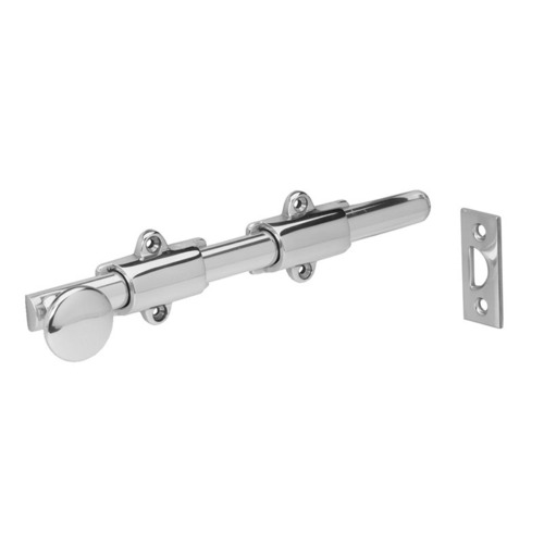 8" Latches, Catches and Bolts Satin Chrome