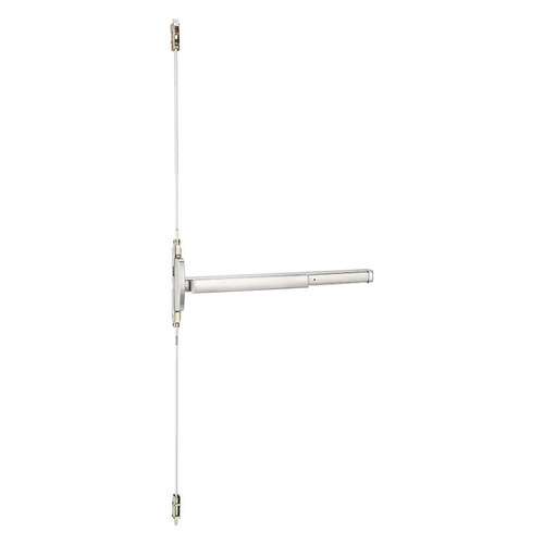 36" Concealed Vertical Rod Exit Device, Exit Only, Dummy Trim Prep, Cylinder Dogging, 3' Device, Satin Stainless Steel