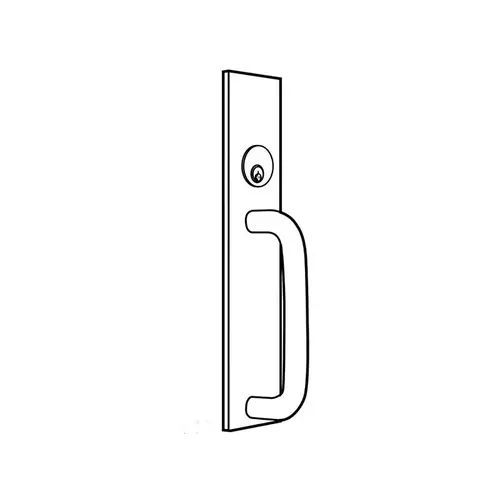 3001 Round Tubular Fixed Pull Exit Device Trim, Satin Stainless Steel