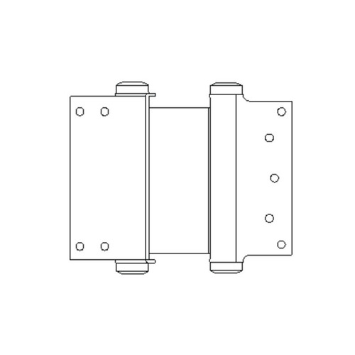 Clamp Flange Double Acting Spring Hinge, Steel Material, Non-Template, Non-Handed, 8 In. Primed for Painting