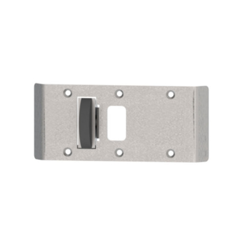 Center Hung Combination, Rescue Door Stop and Two Way Strike Plates, 6-3/4", Right Hand, Satin Chrome