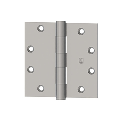 Full Mortise Plain Bearing Hinge, Standard Weight, 3-1/2" x 3-1/2", Steel, 5 Knuckle, Non Removable Pin, Satin Chrome