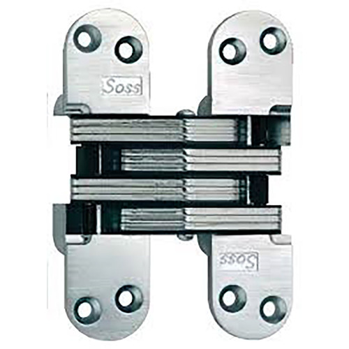 SOSS 216US26 216 INV HNG 4-5/8IN US26 1EA 216 SER 4-5/8IN INVIS HINGE 1-3/8 INCH MIN DOOR THICKNESS 1 EACH BRIGHT CHROME