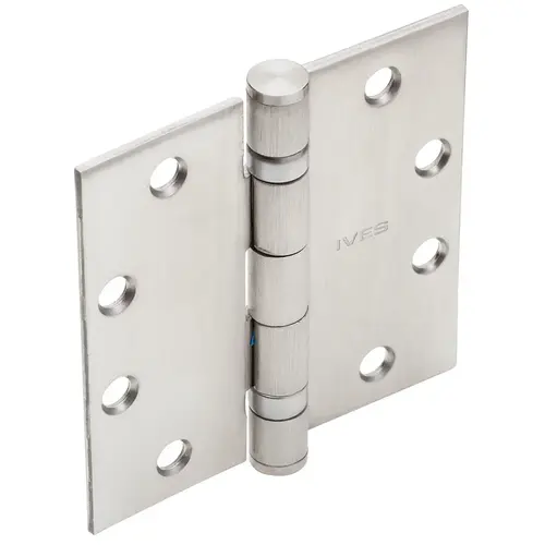 4 1/2" x 4 1/2" 5BB1 Standard Weight Full Mortise Hinge, Satin Stainless Steel