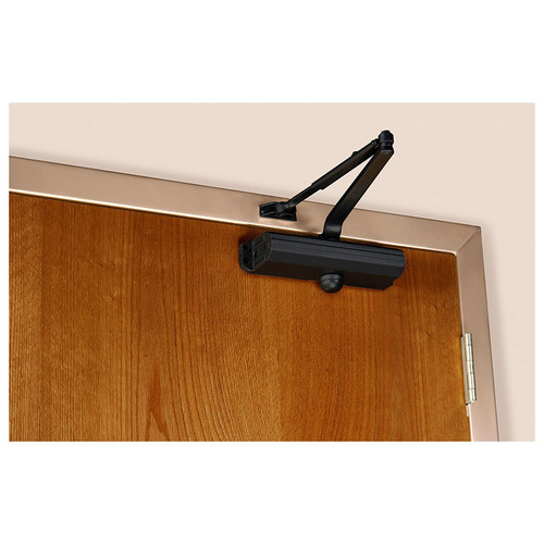 Adjustable Medium Duty Surface Mounted Door Closer with Sex Nuts Black Finish