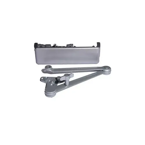 Right Hand Heavy Duty Parallel Arm Hold Open Cush Push Side Mount Adjustable 1-5 Door Closer with TBSRT Thru Bolts 689 Aluminum Finish