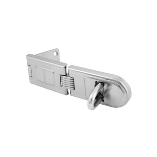 Master Lock 720DPF 6-1/4 In. Hardened Steel Single Hasp, Shackle Diameter up to 7/16 In., Zinc Plated, Mounting Hardware Included