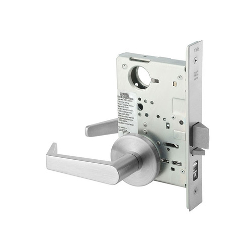 8807FL Mortise Entrance Lever Lockset, Satin Chrome