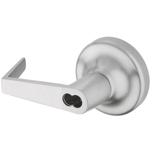 Classroom Key in Lever Exit Trim with Augusta Lever with Small Format Interchangeable Core Prep for 1800; 2100; and 6100 Series Exit Devices US26D (626) Satin Chrome Finish