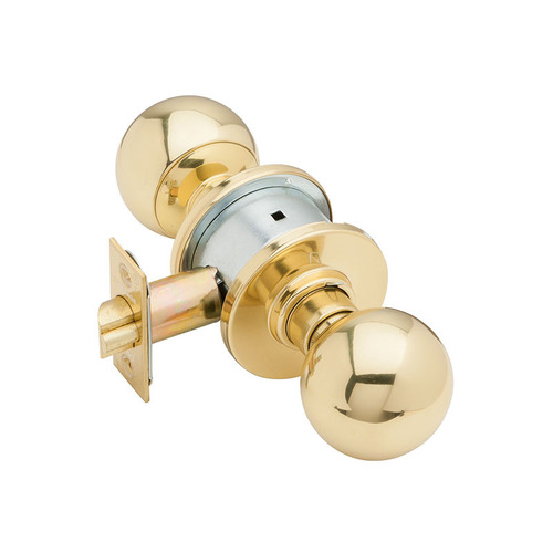 A Series Classroom Orbit Lock C Keyway with 11096 Latch 10001 Strike Bright Brass Finish