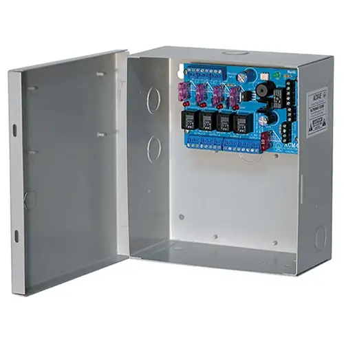 Access Power Controller, Input 12/24VAC/DC, 4 Fused Outputs, with Enclosure