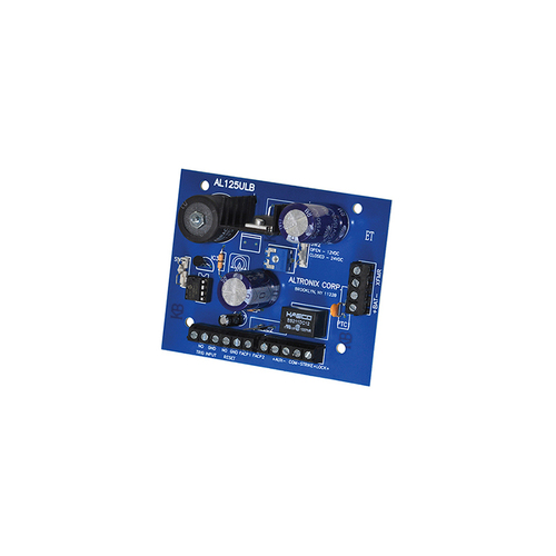 Power Supply Board, 24VAC, 40VA from UL Listed Class 2 Transformer, 2 PTC Outputs, 12/24VDC at 1A