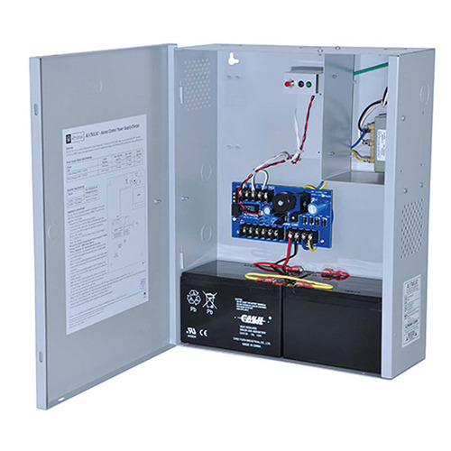 Switching Power Supply/Charger, Input 115VAC 60Hz at 0.6A, 2 PTC Outputs, 12/24VDC at 1.75A, Grey Enclosure