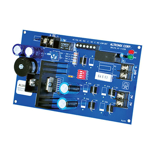 Altronix AL300ULB Power Supply Charger Board, Single Class 2 Output, 12/24VDC @ 2.5A, 28VAC, Short Circuit and Thermal Overload Protection, Filtered and Electronically Regulated Output