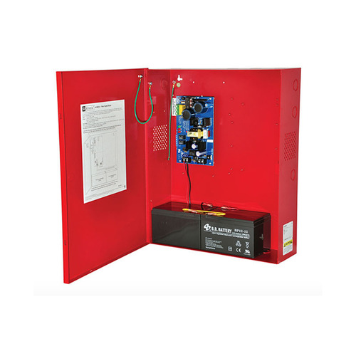 Power Supply/Charger, Input 115VAC 60Hz at 3.5A, Single Output, 12/24VDC at 2.5A, Red Enclosure