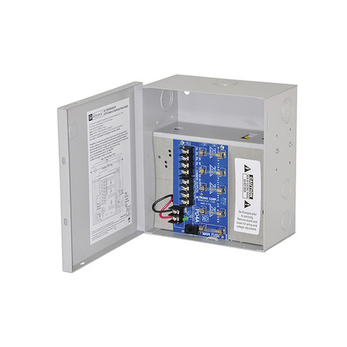 CCTV Power Supply, 4 Fused Class 2 Outputs, 6-15VDC @ 4A, 115VAC, BC100 Enclosure, for Powering CCTV Cameras, Heaters and Other Video Accessories