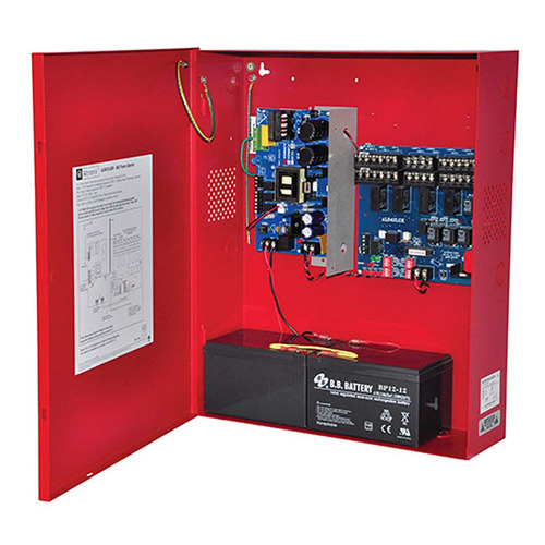 NAC Power Extender, Input 120VAC 60Hz at 5A, Class 2 Rated Power Limited Outputs, Red Enclosure