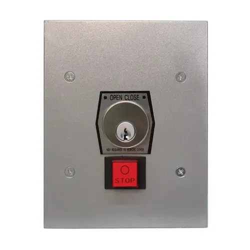 Industrial Door and Gate Control, Interior Use, Flush Mount Key Switch, with Heavy Duty Stop Button, NEMA 1 and 2