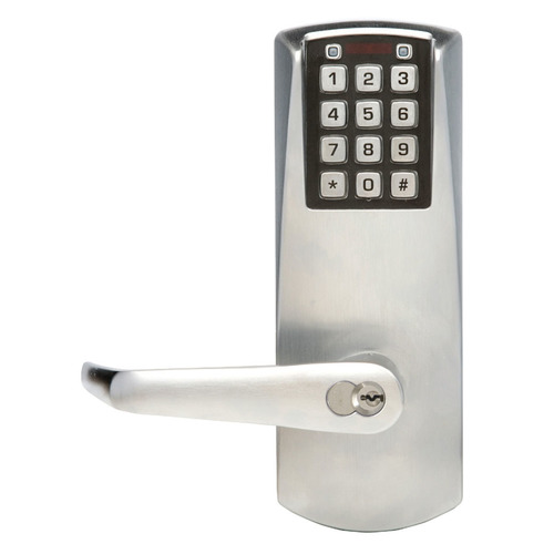 Pushbutton Lock Satin Chrome