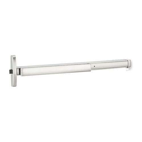 36" Electric Latch Retraction Concealed Vertical Rod Exit Device, Exit Only, Dummy Trim Prep, Fire Rated, 3' Device, Satin Brass