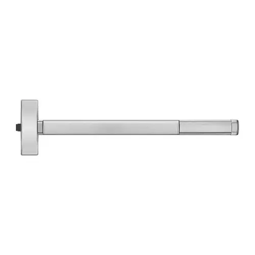 48" Electric Latch Retraction Surface vertical Rod Exit Device, Lever/Knob Always Active, Less Bottom Rod, Fire Rated, Touchbar Monitoring Switch, 4' Device, Satin Brass