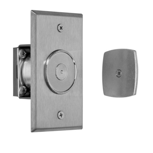Low Projection Wall Electromagnetic Door Holder Aluminum Finish