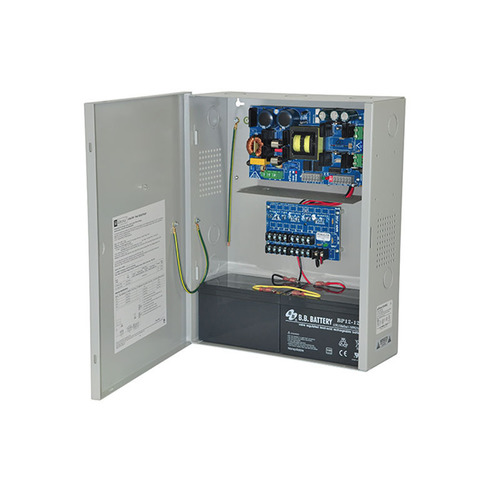 Power Supply/Charger, 120VAC, 60Hz, 4.5A Input, 8 PTC Class 2 Power-Limited PTC Protected Outputs at 24VDC/10A