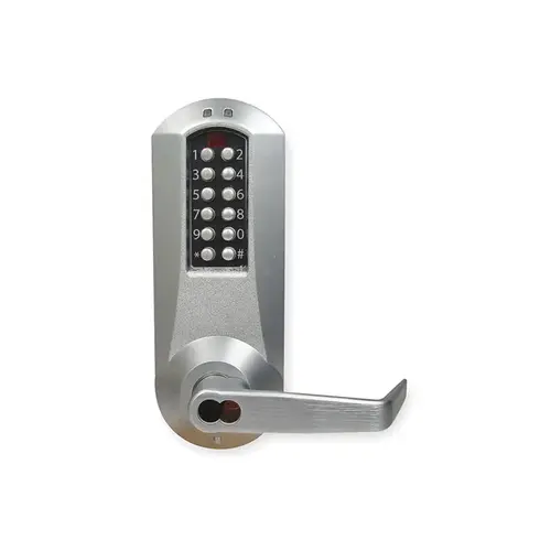 E-Plex 5000 Series Mortise Lock 100 Access Codes, 3,000 Audit Events, Best SFIC Prep, Less Core, 1-1/4" Faceplate No Deadbolt, Non-Handed, Satin Chrome