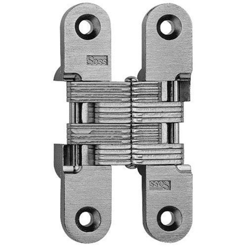 SOSS 216US26D 216 INV HNG 4-5/8IN US26D 1EA 216 SER 4-5/8IN INVIS HINGE 1-3/8 INCH MIN DOOR THICKNESS 1 EACH SATIN CHROME