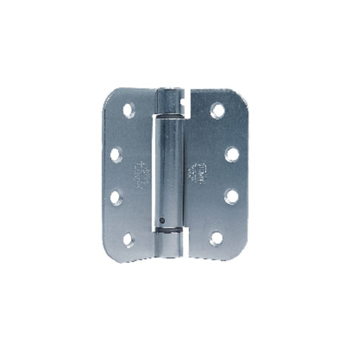 Bommer LB4312-400-633 Lubricated Bearing Single Acting Spring Hinge, Residential Grade Template Hole Patter 5/8 In. Radius, 4 In. by 4 In. Satin Brass