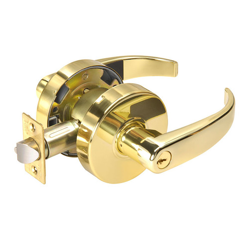 Cylindrical Lock Bright Brass